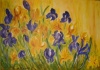 Acryl auf Leinwand - Blaue und Gelbe Iris